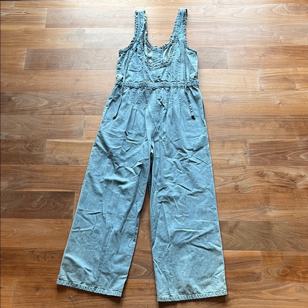 We The Free Bohemian Blue Denim Jumpsuit